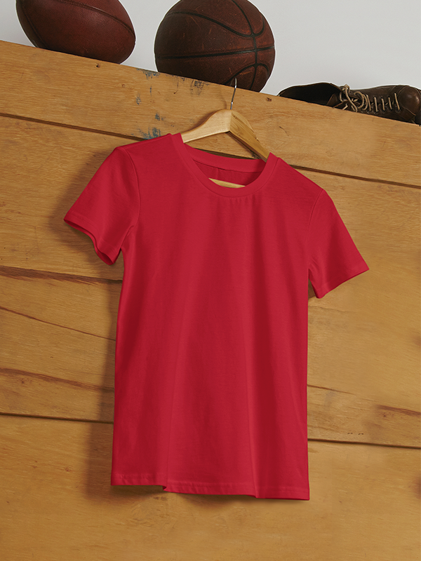 Solid plain Red Unisex T-Shirt