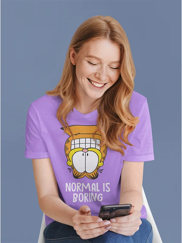 Normal Is Boring Garfield T-Shirt by Orignal Monkey