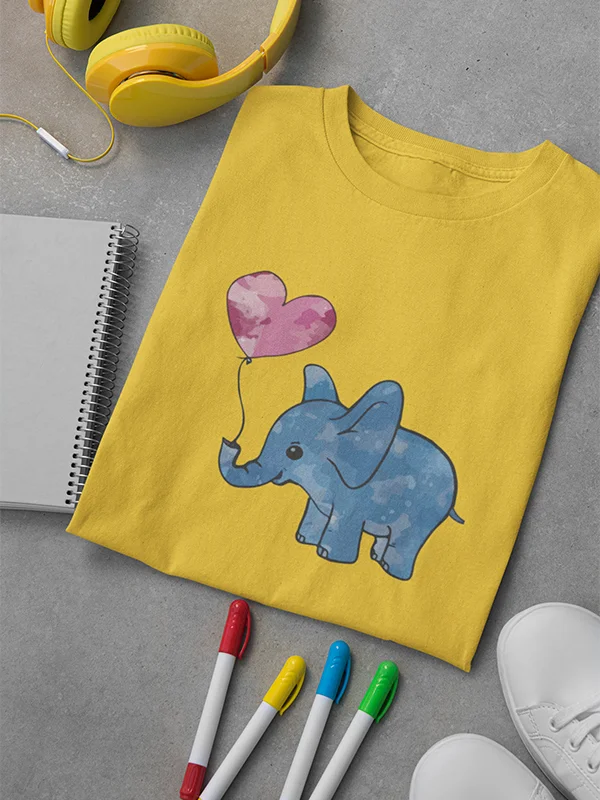 Elephant Heart Cute T-Shirt by Orignal Monkey