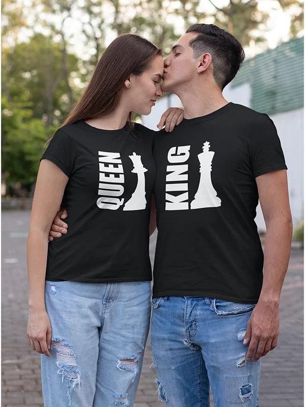 King Queen Couple T-Shirts by Orignal Monkey