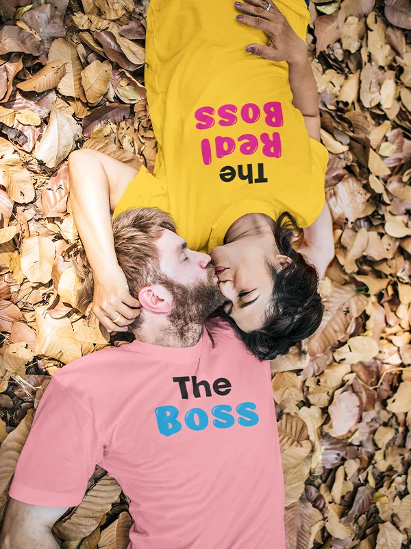 Real Boss Couple T-Shirts by Orignal Monkey